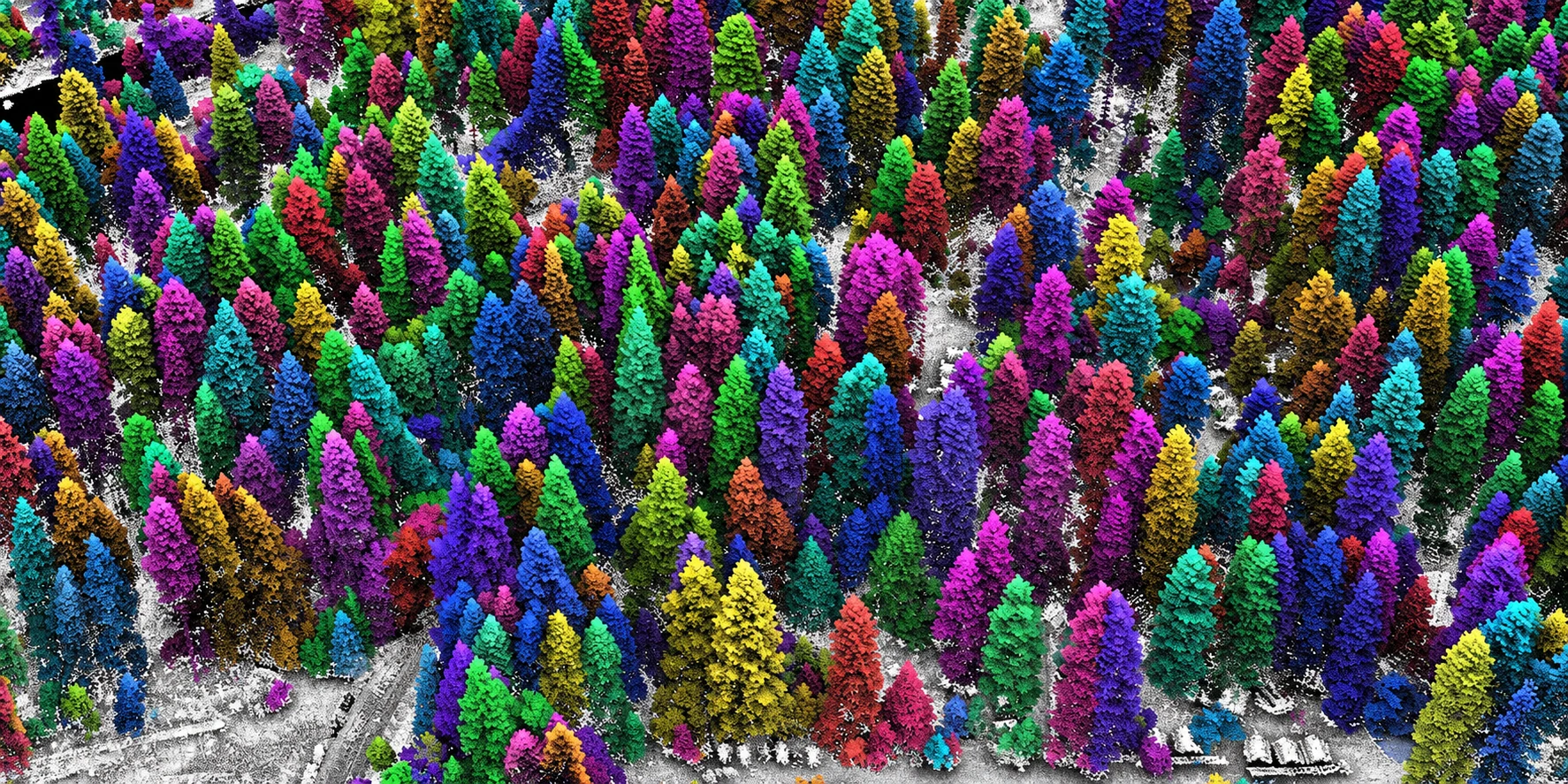 LiDAR visualisation of a forest’s structure